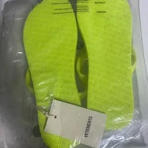Vetements | Shoes | Vetements Green Pvc Flip Flops | Poshmark display picture 3